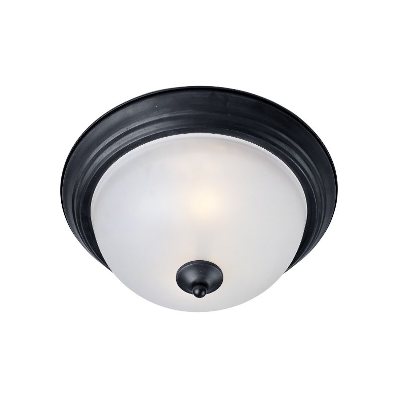 Essentials - 584x 11.5' Single Light Flush Mount in Black with Frosted Glass Finish