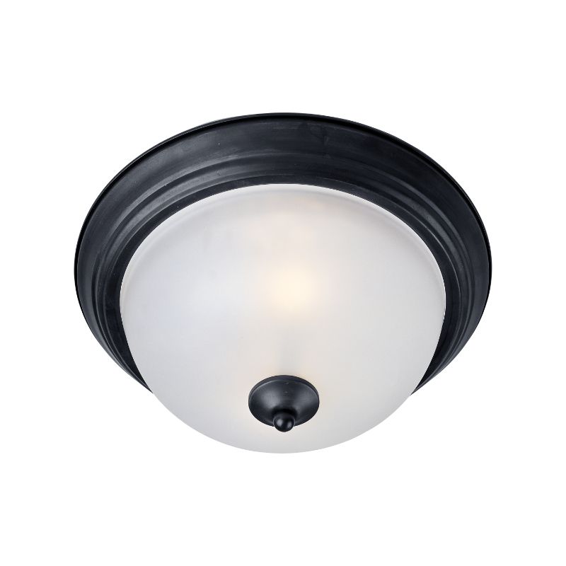 Essentials - 584x 13.5' 2 Light Flush Mount in Black with Frosted Glass Finish