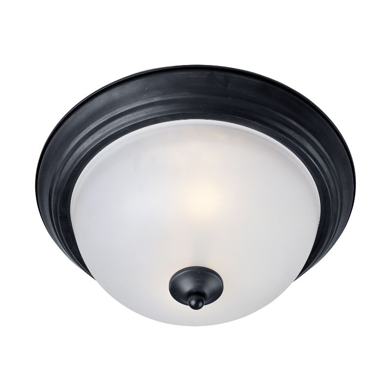 Essentials - 584x 15.5' 3 Light Flush Mount in Black with Frosted Glass Finish