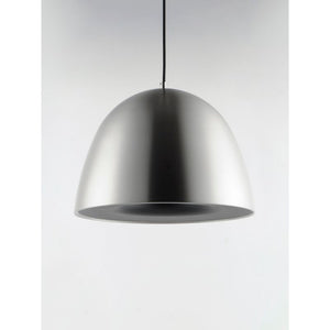 Fungo 15.75' Single Light Suspension Pendant in Satin Nickel and Black