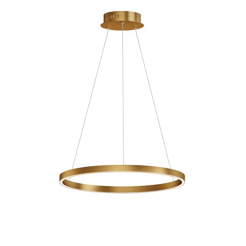 Groove 24' Single Light Pendant in Gold