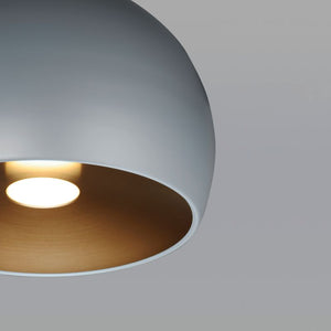Palla 15.75' Single Light Suspension Pendant in Dark Grey and Coffee