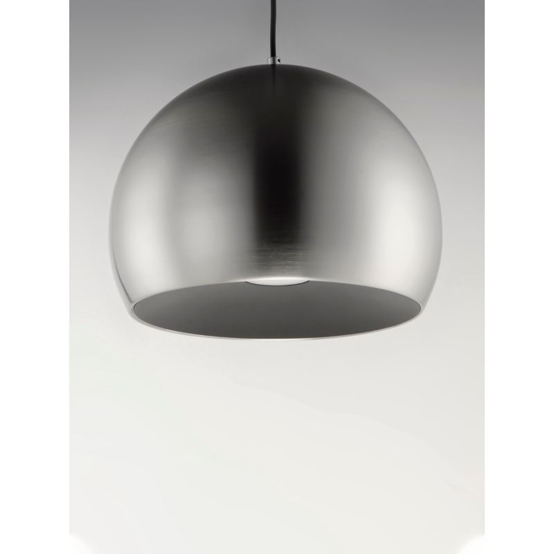 Palla 15.75' Single Light Suspension Pendant in Satin Nickel and Black