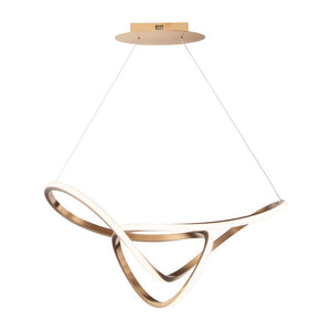 Perpetual 32' Single Light Suspension Pendant in Brushed Champagne