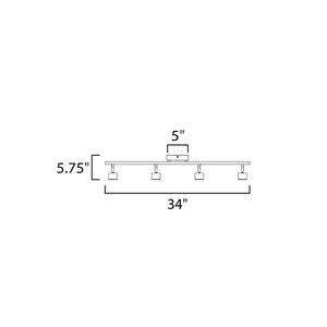 Taylor 5' 4 Light Linear Pendant Multi-Light Pendant in Satin Nickel