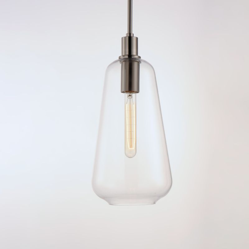 Babylon 7.5' Single Light Suspension Pendant in Satin Nickel