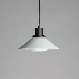Oslo 11.75' Single Light Suspension Pendant in Black and White