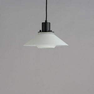 Oslo 11.75' Single Light Suspension Pendant in Black and White