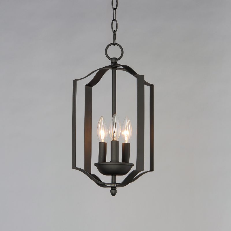 Provident 10' 3 Light Single Pendant in Black