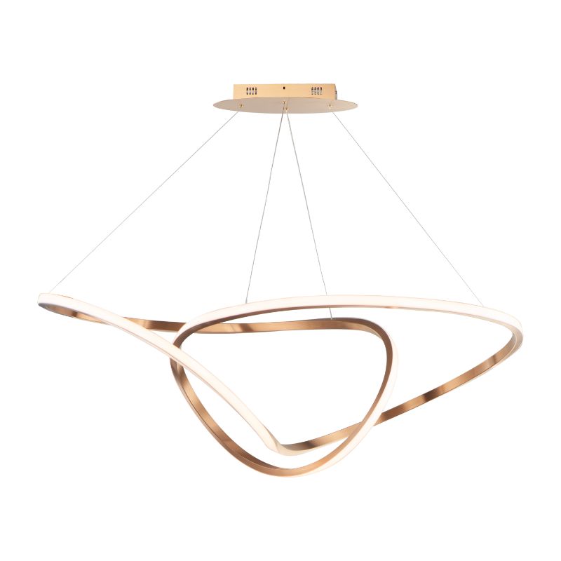 Perpetual 27.25' Single Light Suspension Pendant in Brushed Champagne