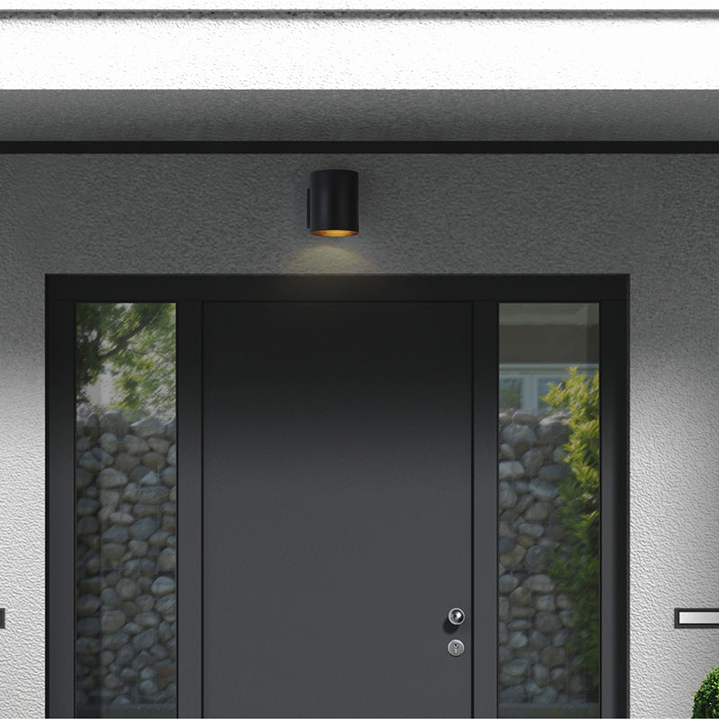 Outpost 5' Single Light Outdoor Wall Sconce in Black - Integrated Bulb