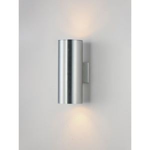 Outpost 15' 2 Light Outdoor Wall Sconce in Brushed Aluminum