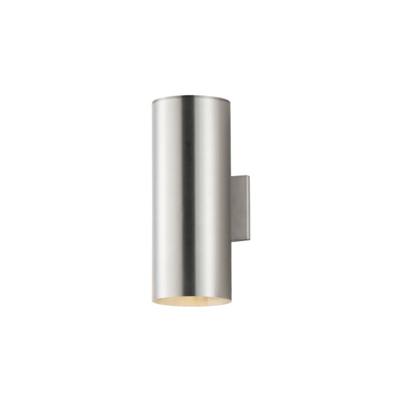 Outpost 15' 2 Light Outdoor Wall Sconce in Brushed Aluminum - Integrated Bulbs