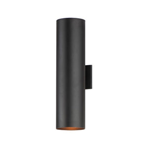 Outpost 22' 2 Light Outdoor Wall Sconce in Black