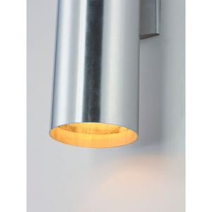 Outpost 22' 2 Light Outdoor Wall Sconce in Brushed Aluminum - Integrated Bulbs