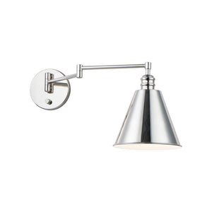 Library 10.5' Single Light Wall Sconce in Polished Nickel