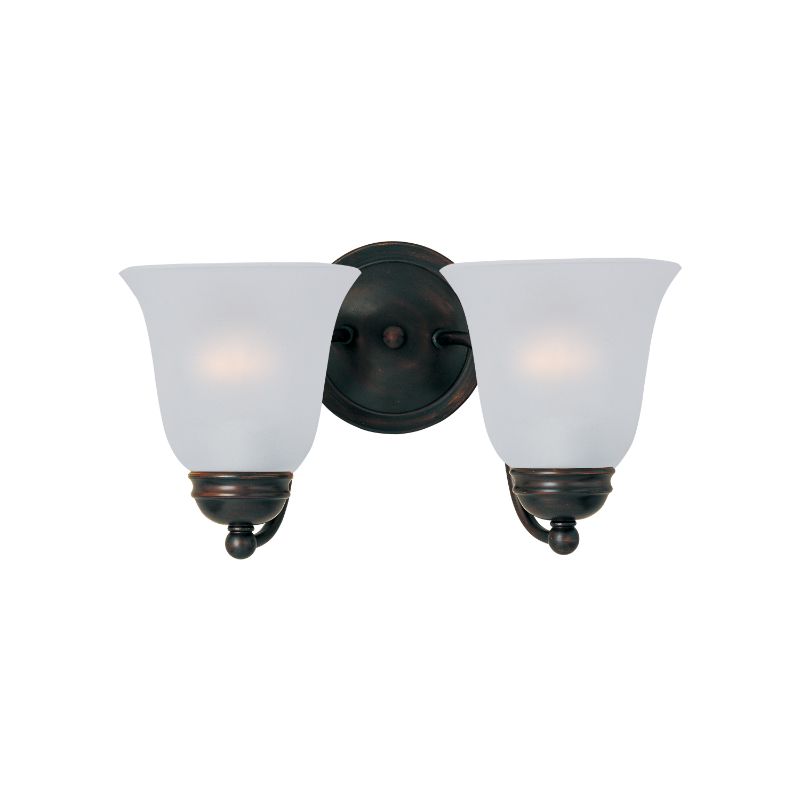 Basix 8' 2 Light Bath Vanity Wall Sconce in Oil Rubbed Bronze