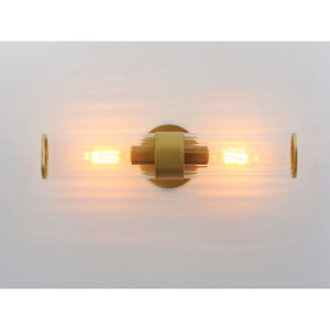 Crosby 19.5' 2 Light Wall Sconce Bath Vanity in Satin Brass