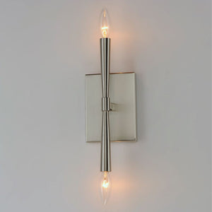Rome 11.75' 2 Light Wall Sconce in Satin Nickel