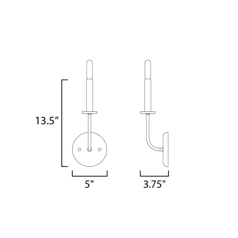 Wesley 13.5' Single Light Wall Sconce Bath Vanity in Satin Brass