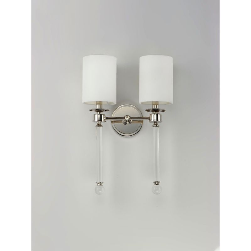 Lucent 21' 2 Light Wall Sconce Bath Vanity in Polished Nickel