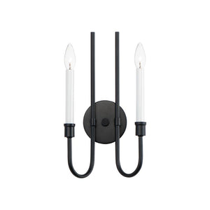Tux 16' 2 Light Wall Sconce in Black