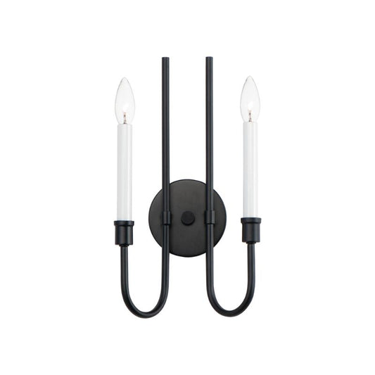 Tux 16" 2 Light Wall Sconce in Black