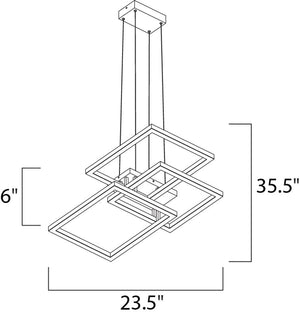 Traverse 23.5' 12 Light Entry Foyer Pendant in Champagne