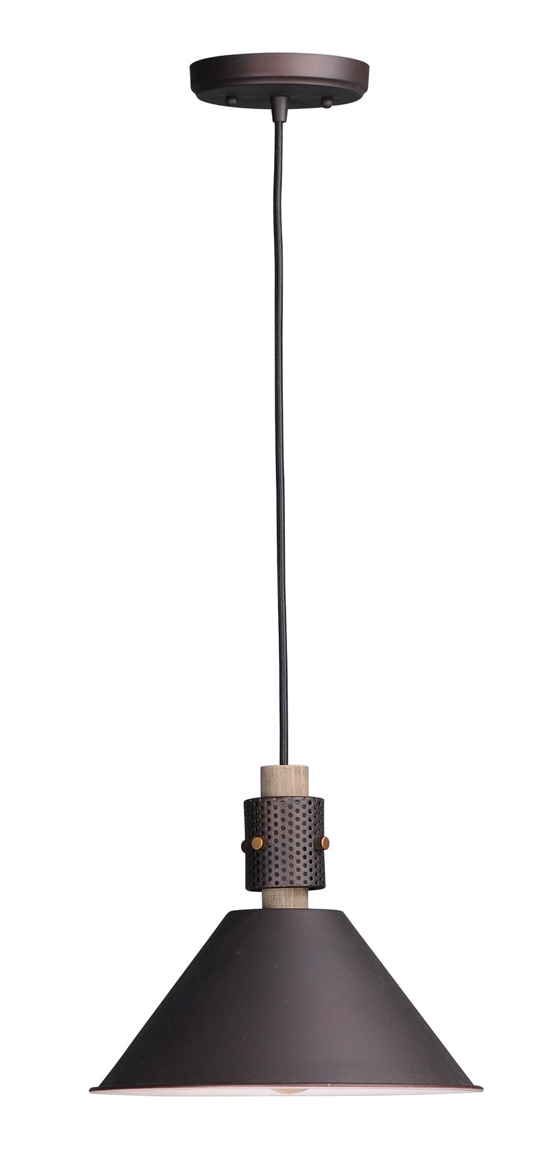 Tucson Single Light Pendant in Oil Rubbed Bronze and Weathered Wood