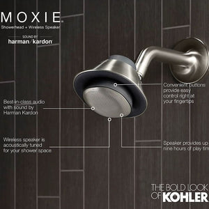 Moxie 1.75 gpm Bluetooth Showerhead Speaker in Vibrant Brushed Nickel
