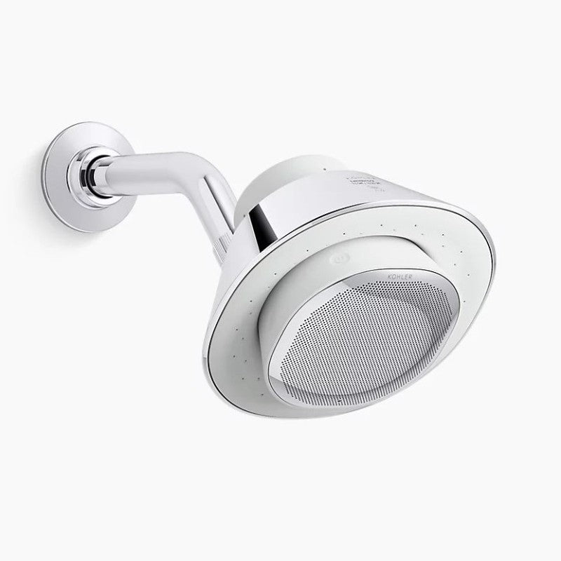 Moxie 2.5 gpm Bluetooth Showerhead Speaker with Amazon Alexa in Vibrant Brushed Nickel
