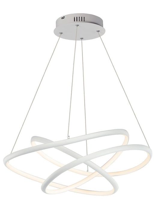 Twisted 31.5" Single Light Pendant in Matte White