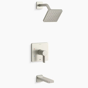 Parallel Single Handle 2.5 gpm Tub & Shower Faucet in Vibrant Brushed Nickel