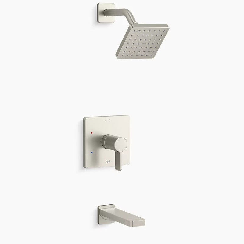 Parallel Single Handle 1.75 gpm Tub & Shower Faucet in Vibrant Brushed Nickel