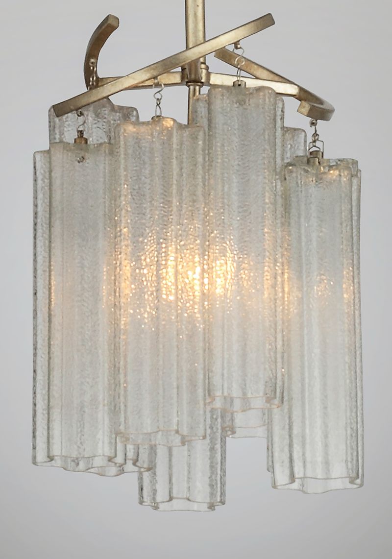 Victoria 10.75' Single Light Pendant in Golden Silver