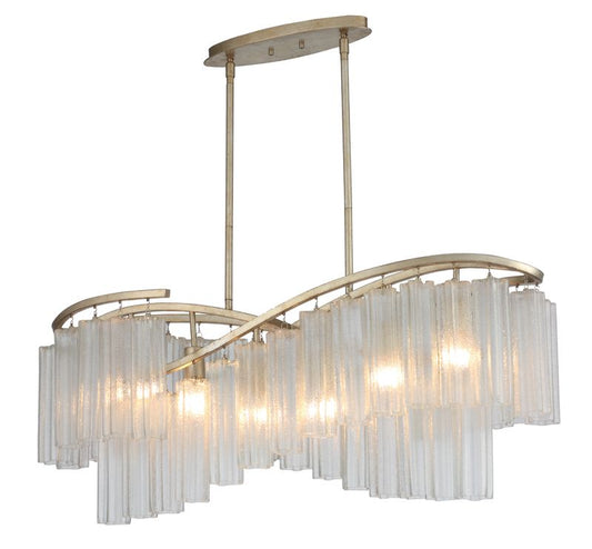 Victoria 16" 6 Light Chandelier in Golden Silver