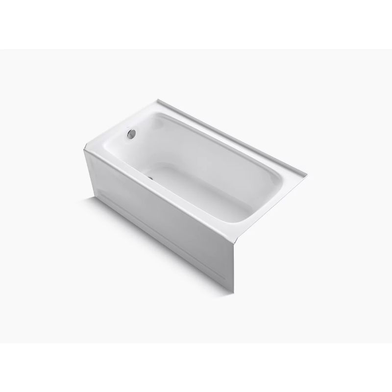 Bancroft 60' x 32' x 21.25' Left Drain Alcove Bathtub in White