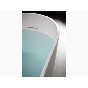 Abrazo 66' x 31.5' x 28.5' Freestanding Bathtub in Honed White