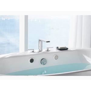 Sunstruck 65.81' x 36' x 24.5' Freestanding Jetted Heated Surface Bathtub in White