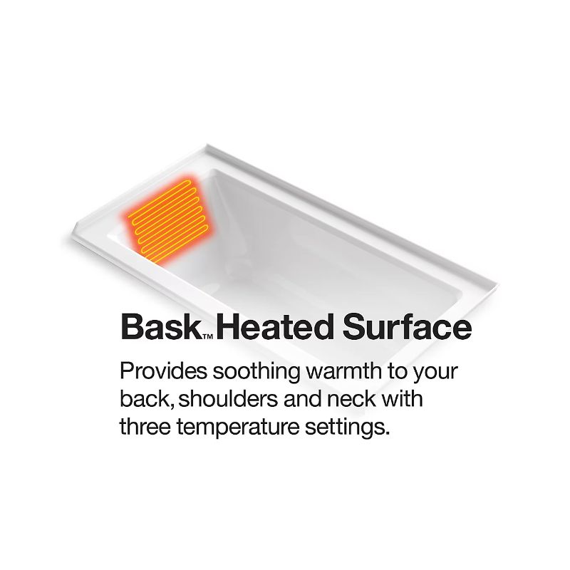 Sunstruck 65.81' x 36' x 24.5' Freestanding Jetted Heated Surface Bathtub in White