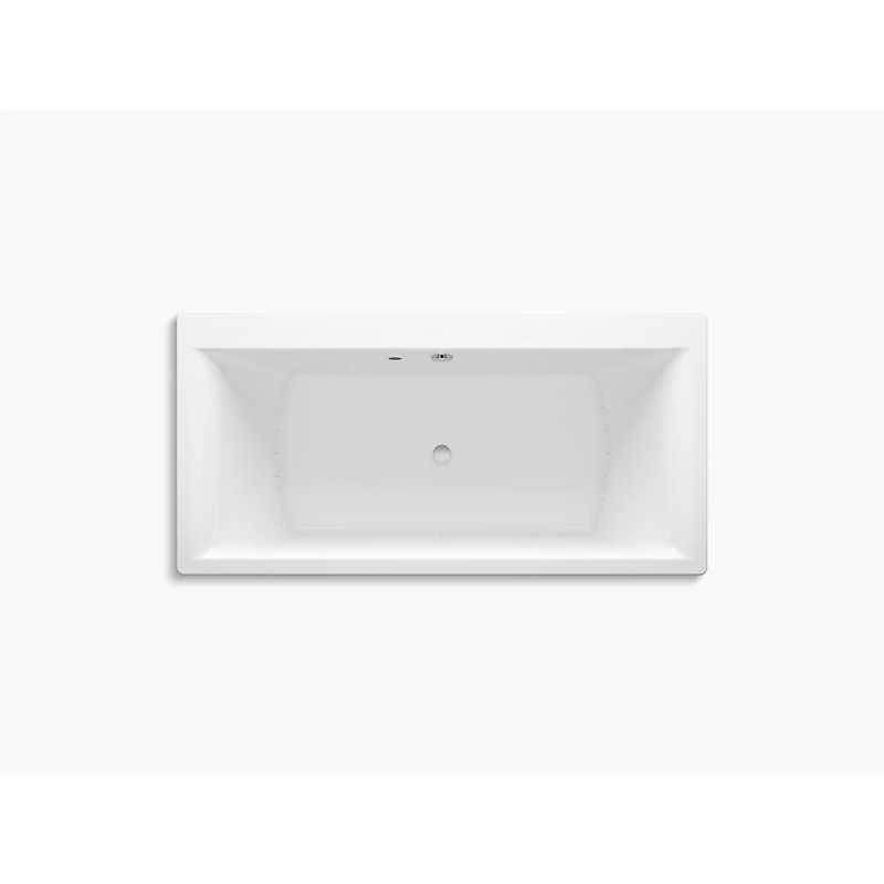 Stargaze 60.25' x 34.25' x 24.25' Freestanding Bathtub in White