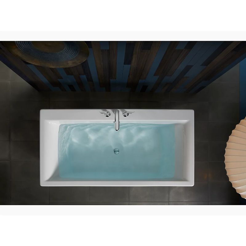 Stargaze 60.19' x 34.25' x 24.25' Freestanding Bathtub in White