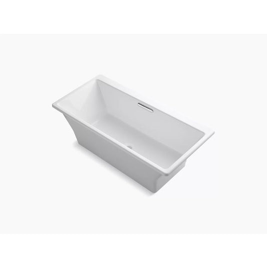 Reve 66.94" x 31.5" x 22.06" Freestanding Bathtub in White