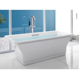 Reve 66.94' x 31.5' x 22.06' Freestanding Bathtub in White
