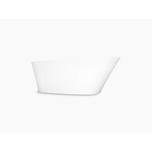 Veil 65.38' x 36.75' x 23.56' Freestanding Bathtub in White