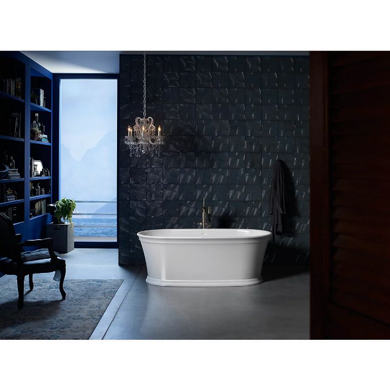 Memoirs 66.19' x 36.19' x 23.75' Freestanding Bathtub in White