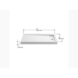 Bellwether 60' x 32' x 4.5' Right Drain Shower Base in White