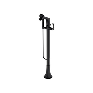 Rhen Single-Handle Freestanding Roman Bathtub Faucet in Matte Black