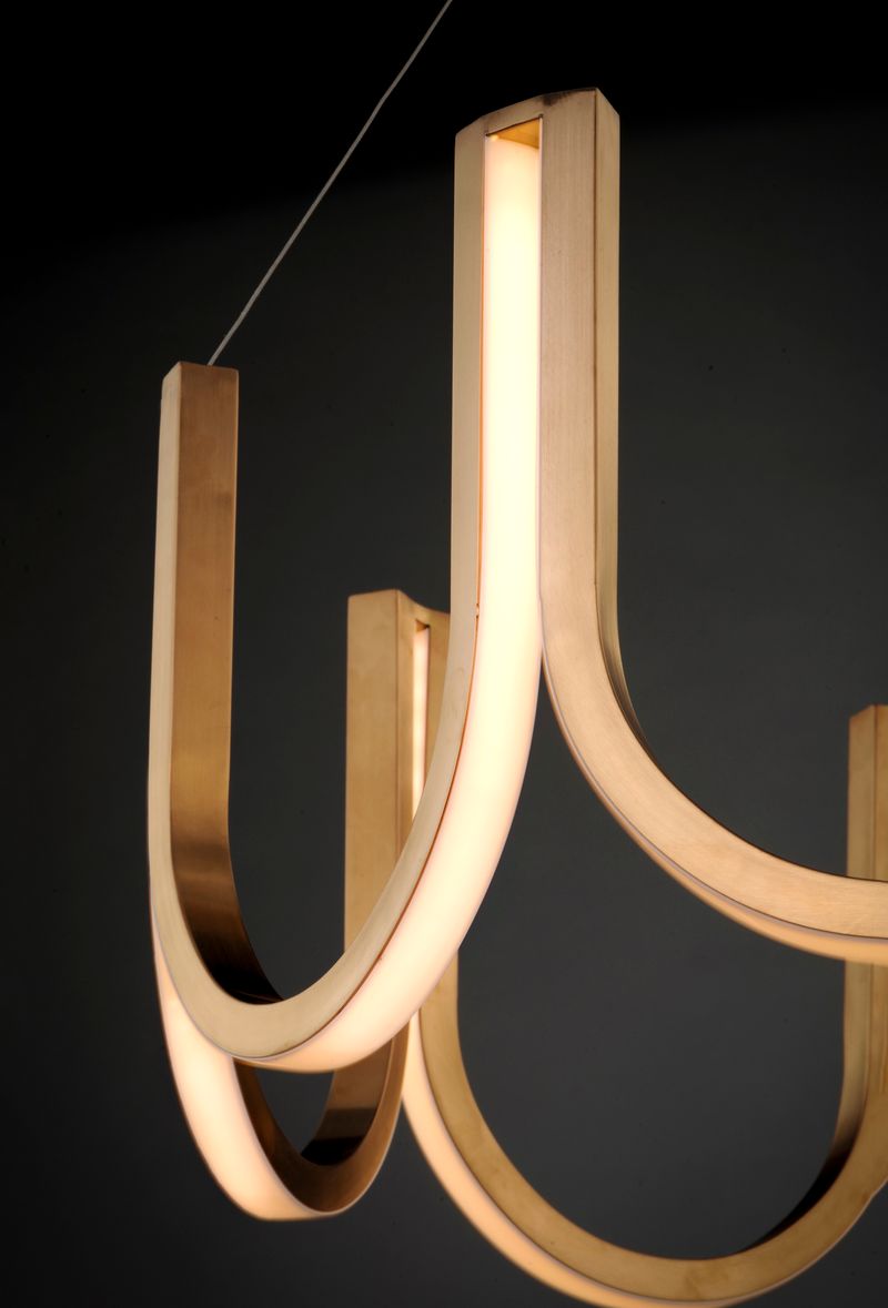 You 26.25' Single Light Pendant in Brushed Champagne