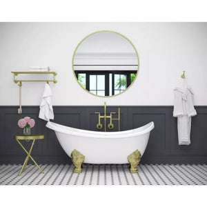 Tisbury Two-Handle Wall Mount Roman Bathtub Faucet in Brushed Gold